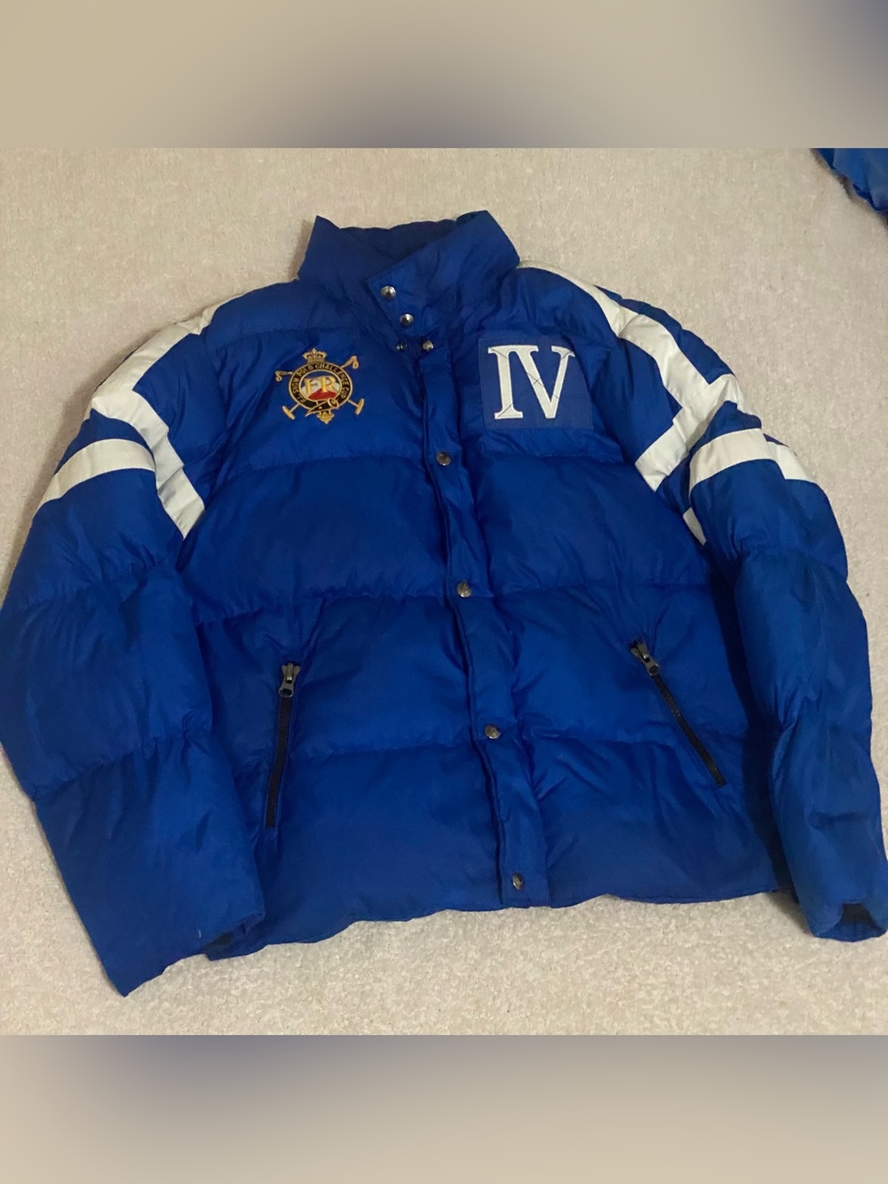 Ralph Lauren Polo Snow Challenge Cup France Edition Jacket Royal Blue Vintage M